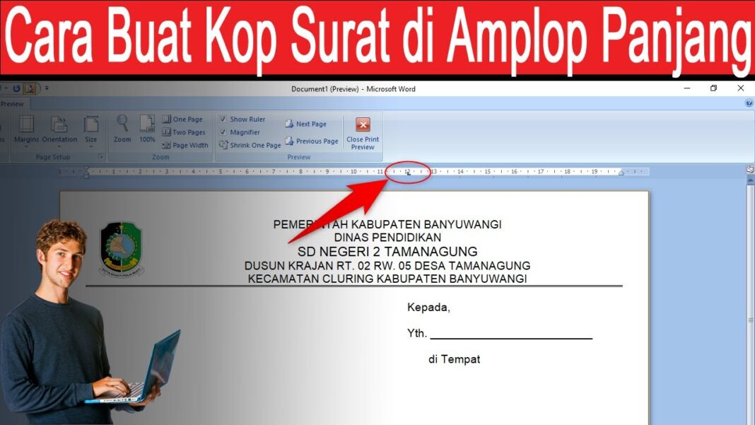 cara membuat kop amplop di word