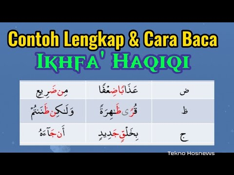 Pengertian Hukum Bacaan Ikhfa’ Haqiqi Beserta Contohnya