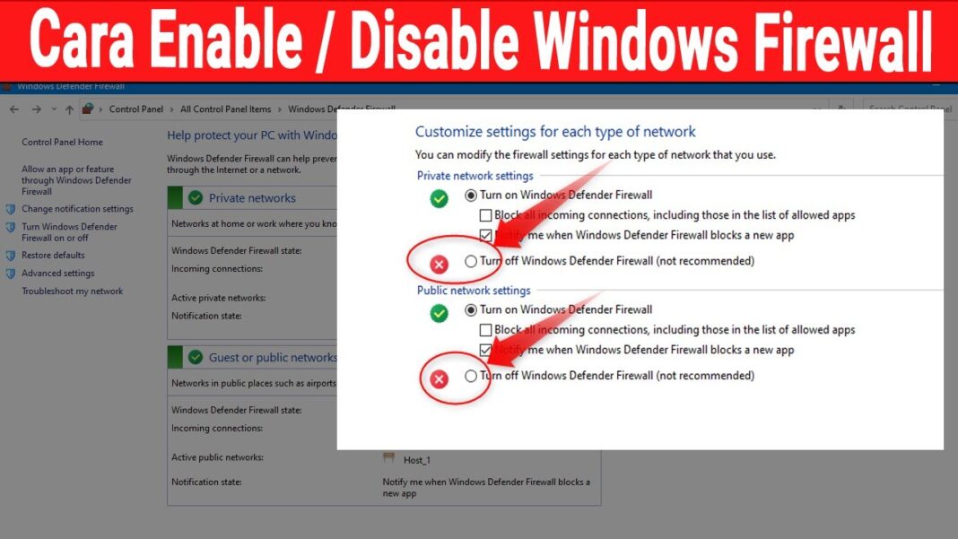 3+ Cara Mematikan Firewall Di Windows 10, 11, 8, Dan 7 (Disable)