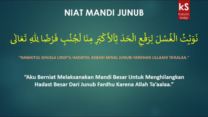 Niat Mandi Junub untuk Wanita & Pria Lengkap Serta Tata Caranya