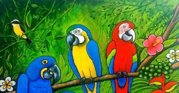Gambar Fauna Simple Hitam Putih dan Berwarna
