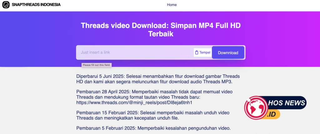 Cara Download Video Threads