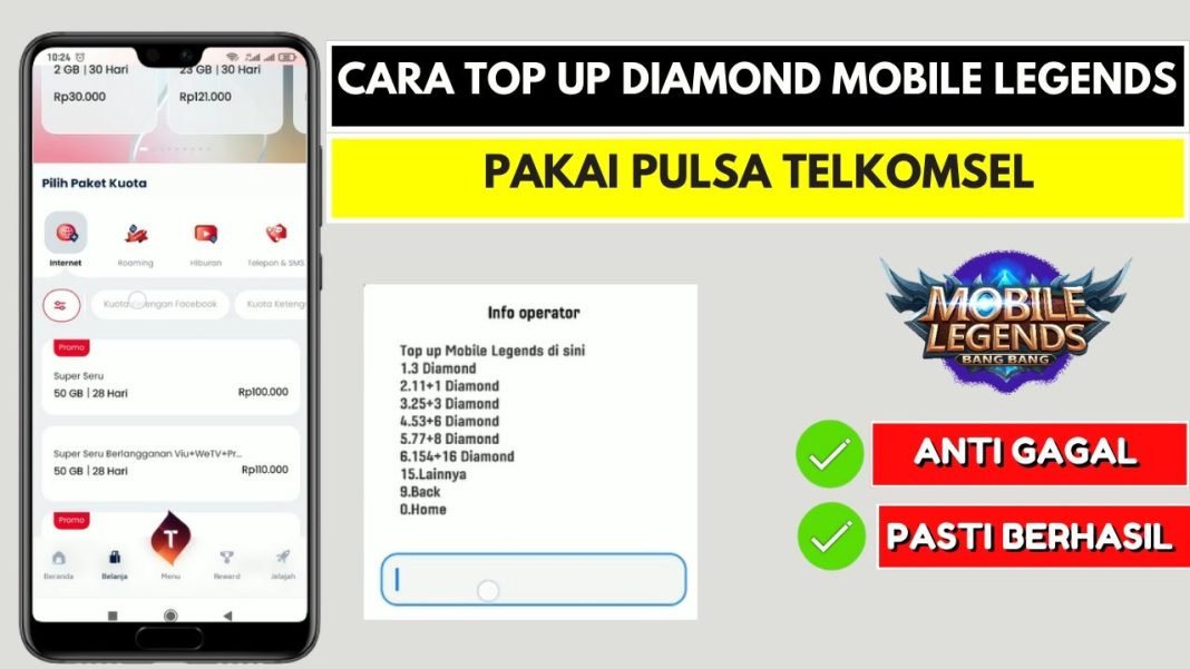 Cara Top Up ML dengan Pulsa Telkomsel, Mudah dan Praktis